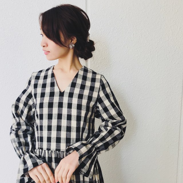 綿麻ギンガムチェックロングワンピース Minne 日本最大級のハンドメイド 手作り通販サイト 綿麻ギンガムチェックロングワンピース Minne 日本最大級のハンドメイド 手作り通販サイト