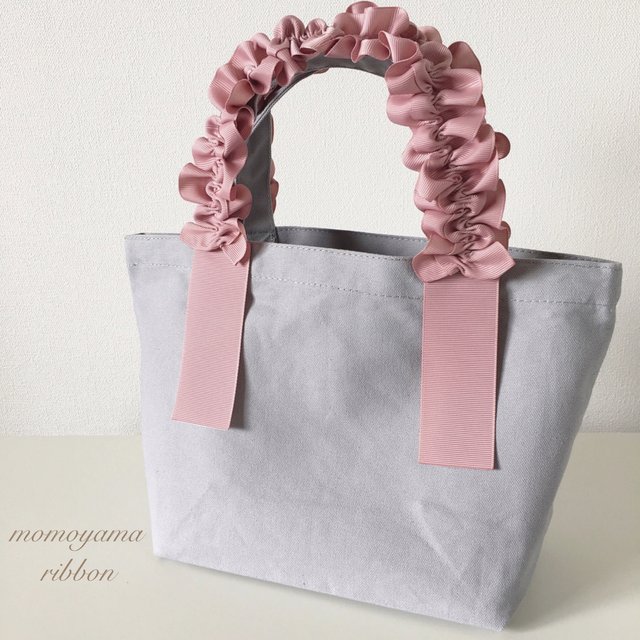 フリルが可愛い グレープハンドル トートバッグ S Pk ハンドメイドマーケット Minne フリルが可愛い グレープハンドル トートバッグ S Pk ハンドメイドマーケット Minne