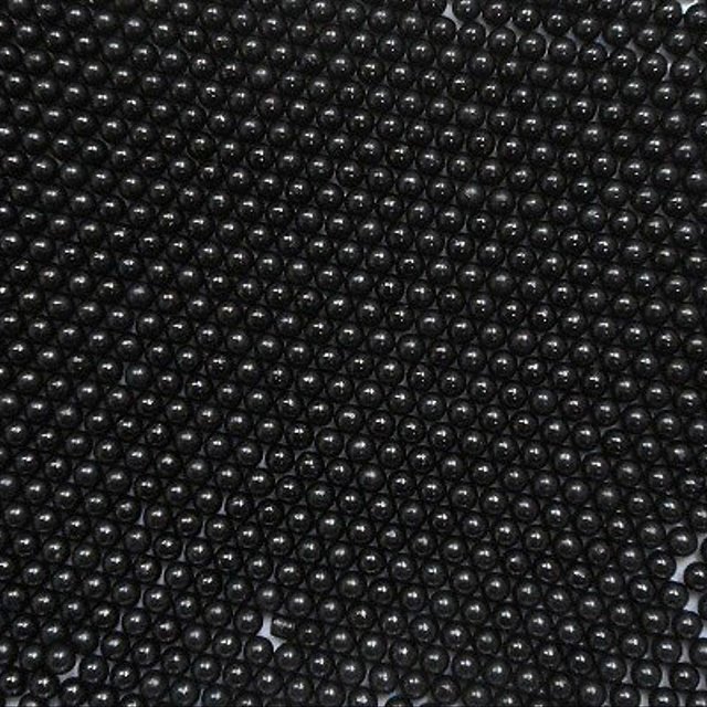 カラーパール ブラック 4mm 約300個 ビーズパーツ アクセサリー材料 パール素材 穴無し  パール