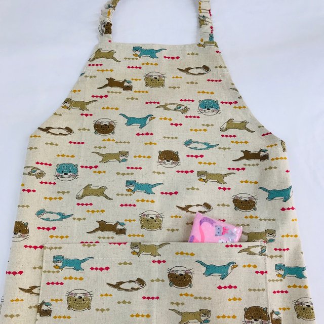 コツメカワウソ大好き エプロンセット 女の子1サイズ ハンドメイドマーケット Minne コツメカワウソ大好き エプロンセット 女の子1サイズ ハンドメイドマーケット Minne
