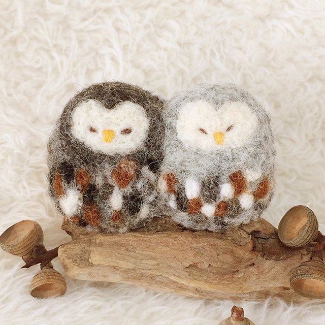 夫婦フクロウさん ブローチ 羊毛フェルト Minne 日本最大級のハンドメイド 手作り通販サイト 夫婦フクロウさん ブローチ 羊毛フェルト Minne 日本最大級のハンドメイド 手作り通販サイト