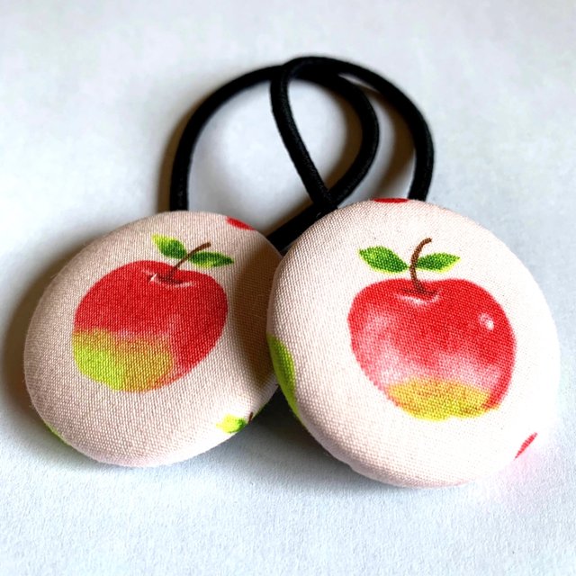 りんご くるみボタン ヘアゴム - amitech-maroc.com