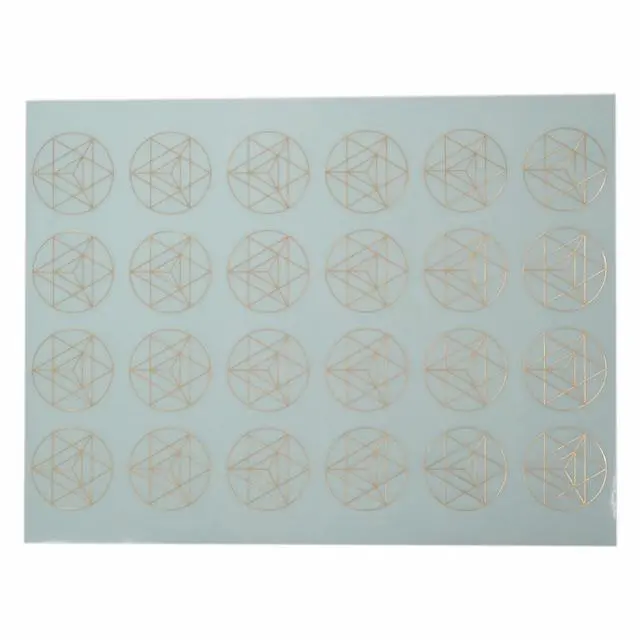 マカバ ステッカー (金色)27mm （1シート24枚）神聖幾何学