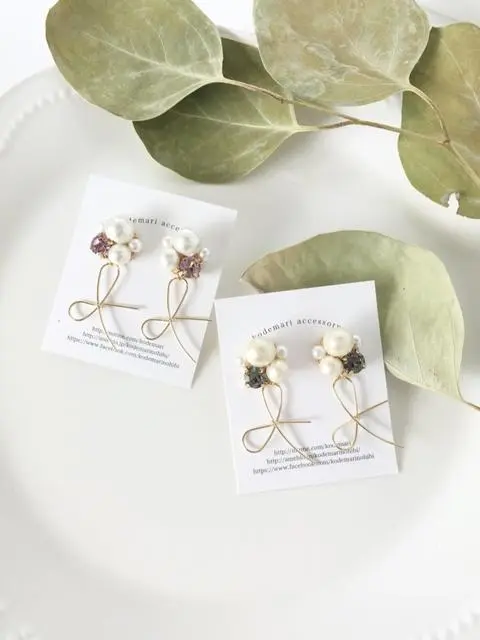 bijou×ribbon  ピアス／イヤリング