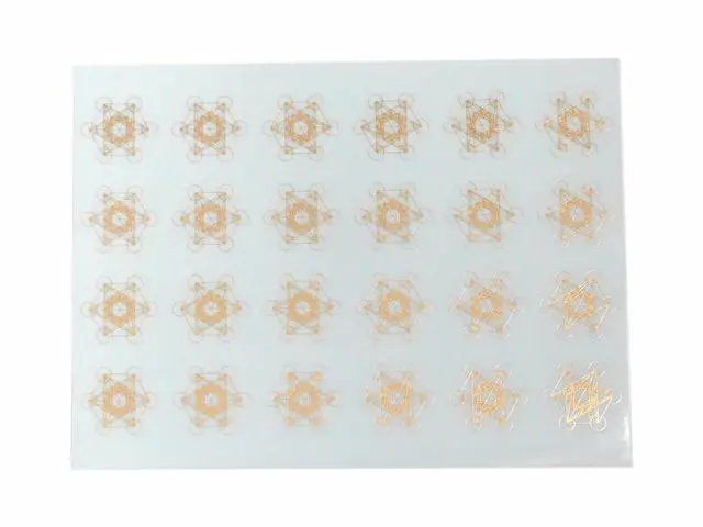 メタトロンキューブ ステッカー (金色) 25mm （1シート24枚）神聖幾何学