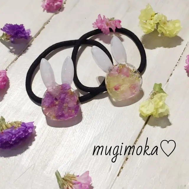売れ筋がひ新作! レジン ヘアゴム うさぎ agapeeurope.org