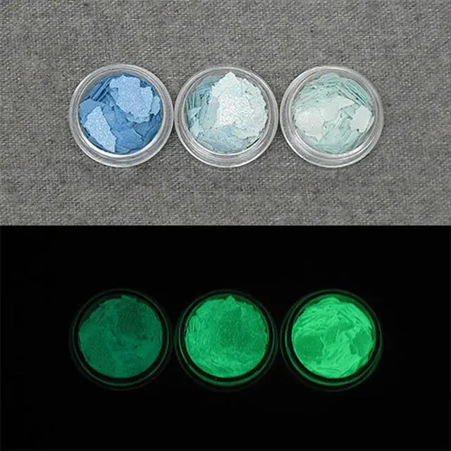 蓄光顔料(フレーク)Greenベース 0070　Bright　ブルー【LumickColor　ルミックカラー　蓄光顔料】