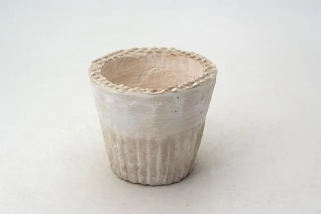 陶器製（2.5号ポット相当）　多肉植物の欲しがる植木鉢 NSSc-モスグリーン8693