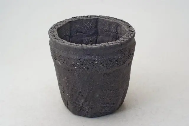 陶器製（3号ポット相当）　植木鉢  KELc-ブラック-8539