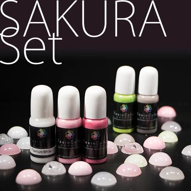レジンカラー（クラフト用レジン着色剤）桜セット【SAKURA Set】10ml/1本 × 5本(5色)セット