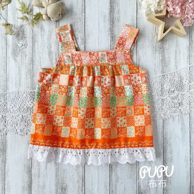オレンジ花壇の小花柄キャミワンピース✳︎ベビー服
